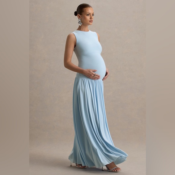 Club L London Light Blue Elegant Maxi Dress - Picture 4 of 13